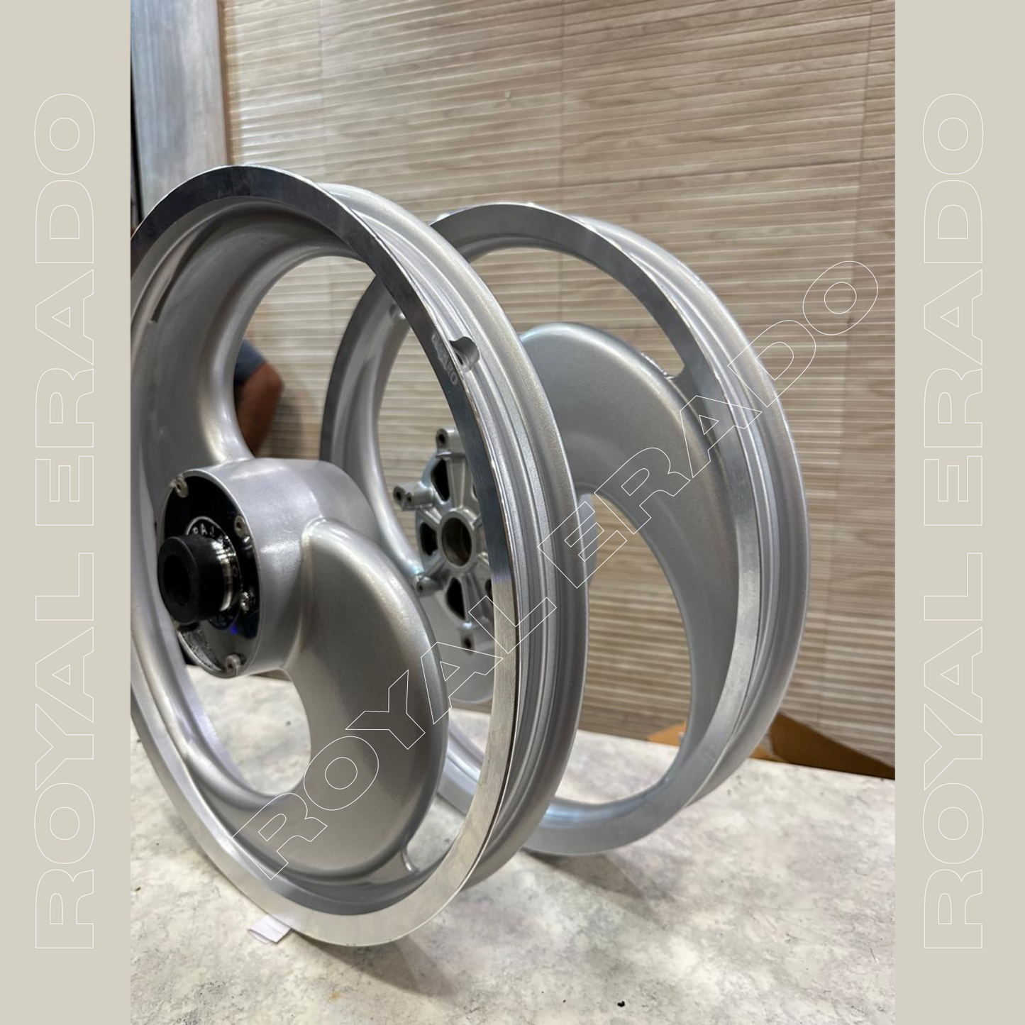 PAJERO 2 Spokes Broad S designed Alloy Wheel for STANDARD ABS Royal-Enfield Bullet X 350CC, Electra, Thunderbird 2010 model