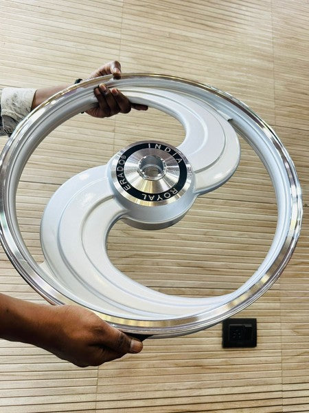 2 Spokes silver Alloy Wheel Set BIG drum brake | For Splendor I3S N SP ...